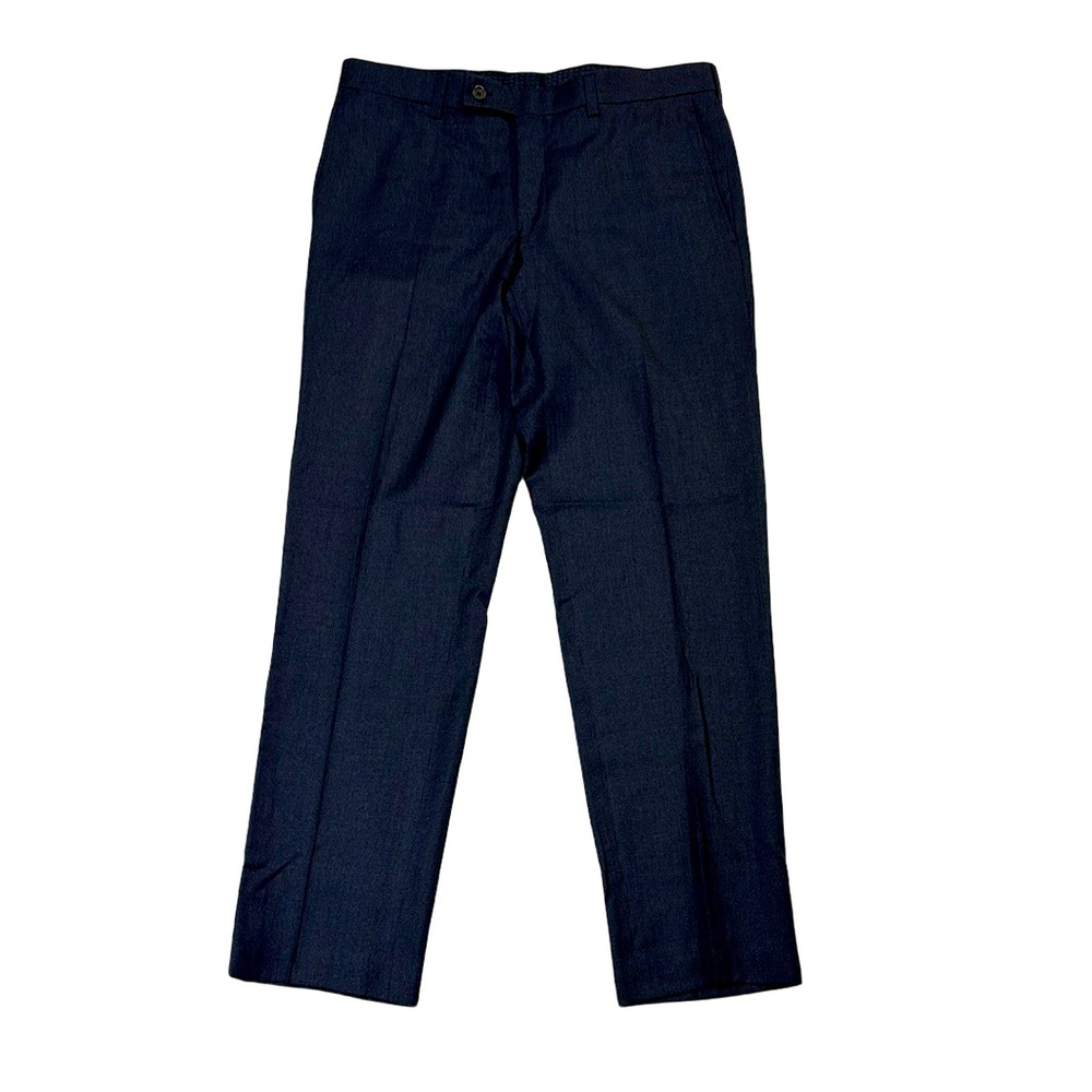 Ted Baker mens 34x31 blue checkered tailored fit wool dress pants EUC
